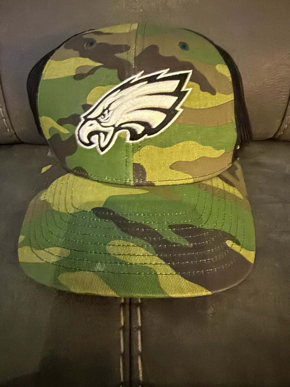 47 Brand Philadelphia Eagles Camo Mesh Trucker Hat
